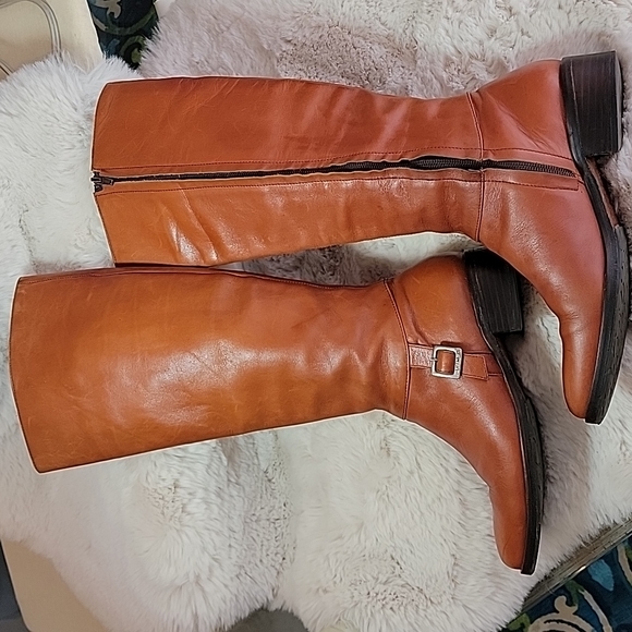 UMA sz36 Cognac Leather Riding Boots 5.5 - Picture 3 of 12